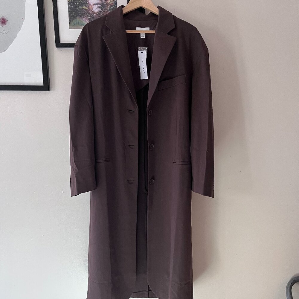 NWT Topshop Brown Longline Blazer US Size 6